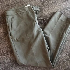 Olive green work pants.